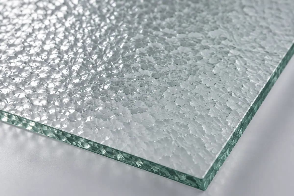 Patterned Glass — detail view of Iranian export product
