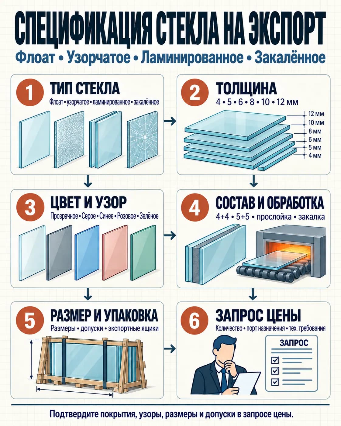 Как специфицировать иранские стеклянные изделия на экспорт — infographic