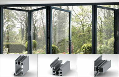 Aluminum folding window and door systems profiles and fitting iran manufacturer