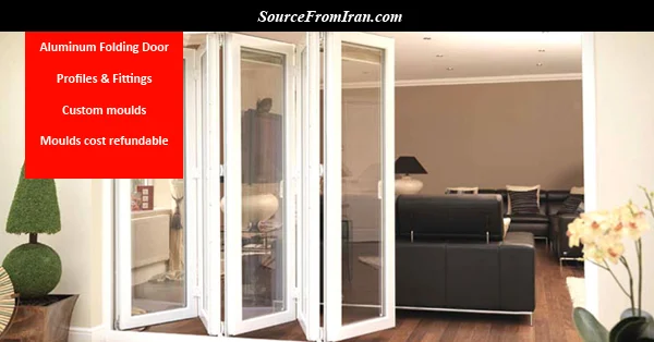 buy folding door aluminum profiles fittings hinges iran price